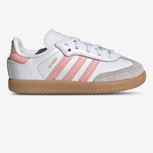 NWT Adidas Toddler Samba White and Pink Shoes